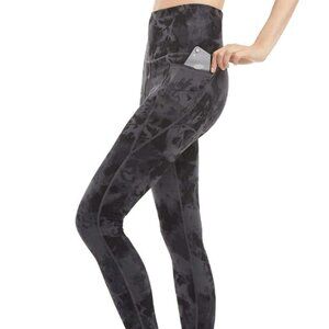 Danskin High Waist Leggings Tight with Pockets GreyTie Dye size S